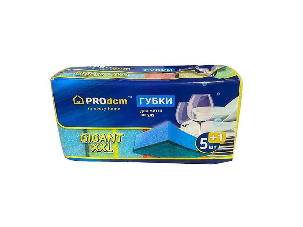 Губка кухонна Гігант XXL 5 1 шт. ТМ PRODOM Київ - фото 1