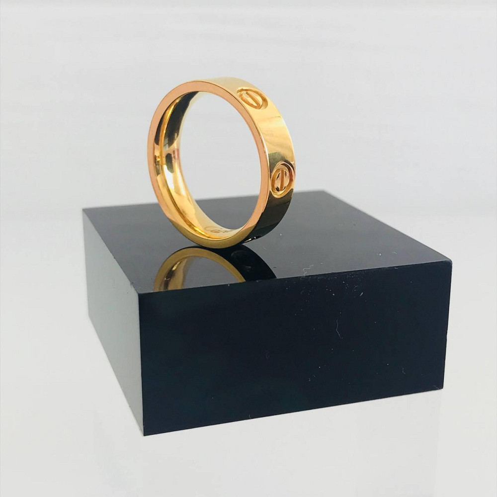 Cartier кільце LOVE в лимонному золоті / Cartier кільце лимонне золото Одеса - фото 1