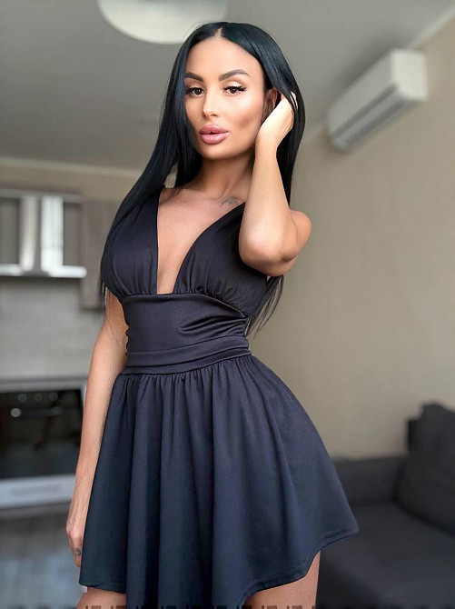 Женское летнее мини платье-комбинезон из микродайвинга 46/48, Черный Одесса - изображение 1