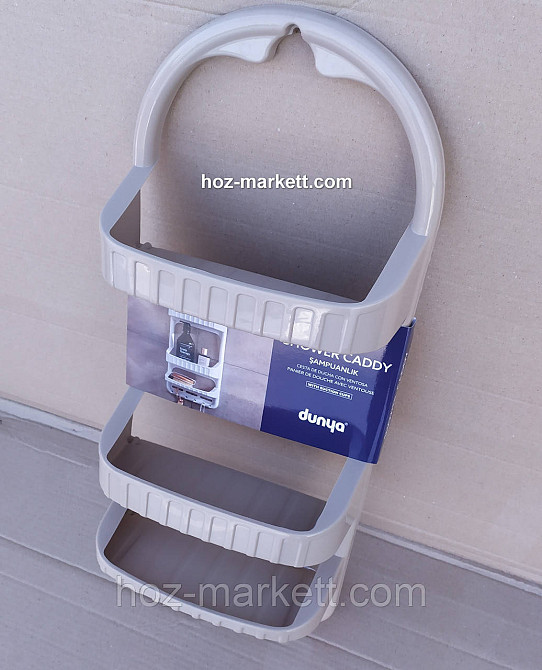 Полиця у ванну навісна настінна біла пластикова пряма 62 см Харків - фото 6