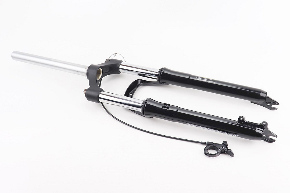 Вилка 26" амортизаційна, без різьби 1-1/8" (28,6мм), шток 255мм, з ходом 100мм, Disk-brake, пружинно-оливна, виносний Lockout, чорна N780 Київ - фото 2