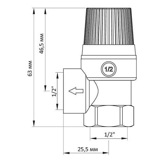 Запобіжний клапан 3BAR Koer KR.1260   ( KR2680 ) 34785 Харків