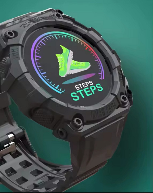 Cпортивные мужские смарт часы 4,6 см циферблат черный Киев - изображение 7