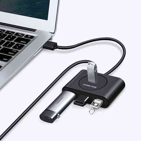 USB-хаб UGREEN USB 3.0 Hub  0.5m (Black) Киев