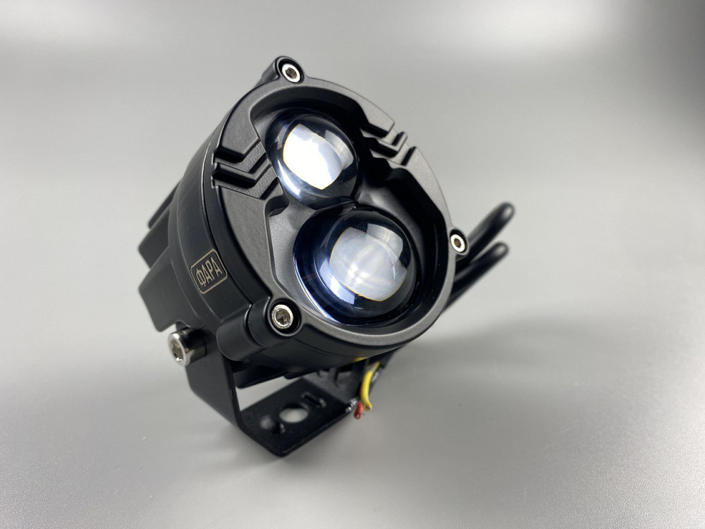 Світлодіодна LED-фара автомобіля ближний + дальній 30 W білий + бурштиновий IP67, LED-фара робочого світла Мукачево - фото 4