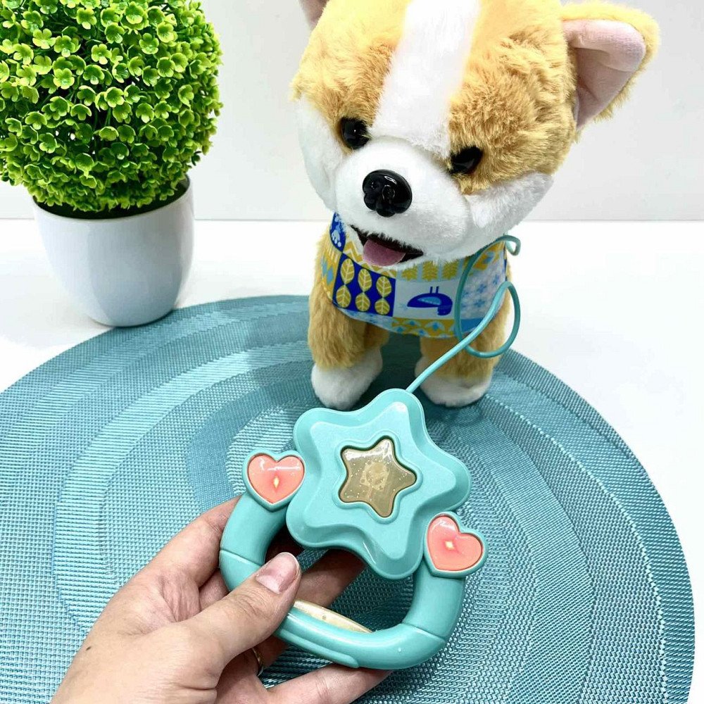 Собачка інтерактивна на повідку ходить махає хвостиком 22см Бежева (M 5841 I UA) Чернігів - фото 5