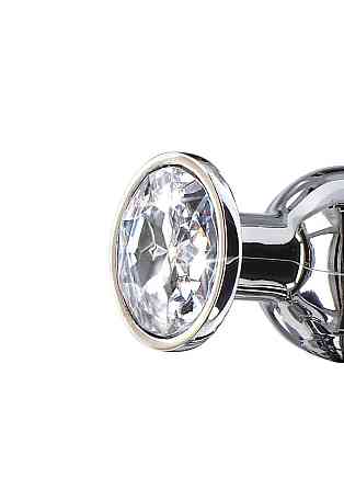 Анальная пробка с кристаллом Toy Joy Diamond Bum Bijou, серебристый, Small Sex Aura Киев