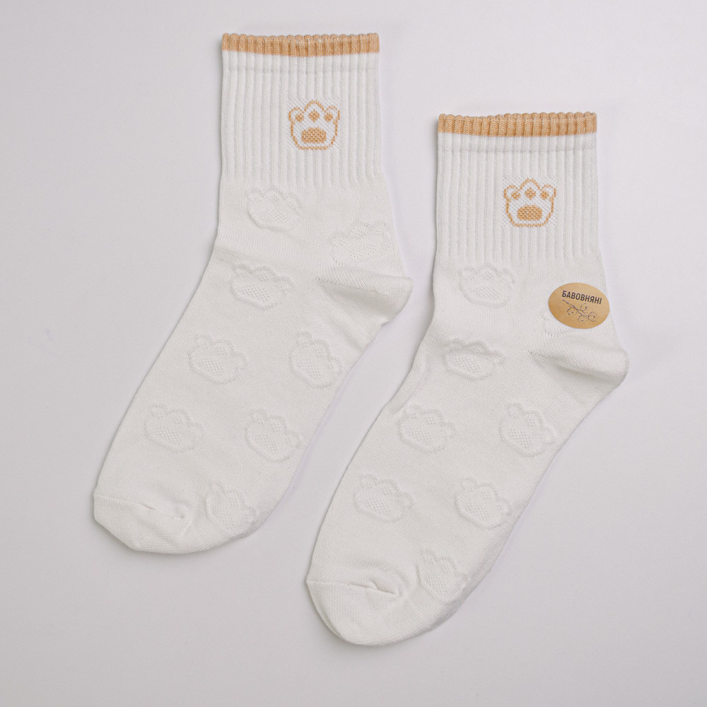 Набор носков хлопковых женских 10 пар Youstar 103 Средние 37-41 Белый Сумы - изображение 3