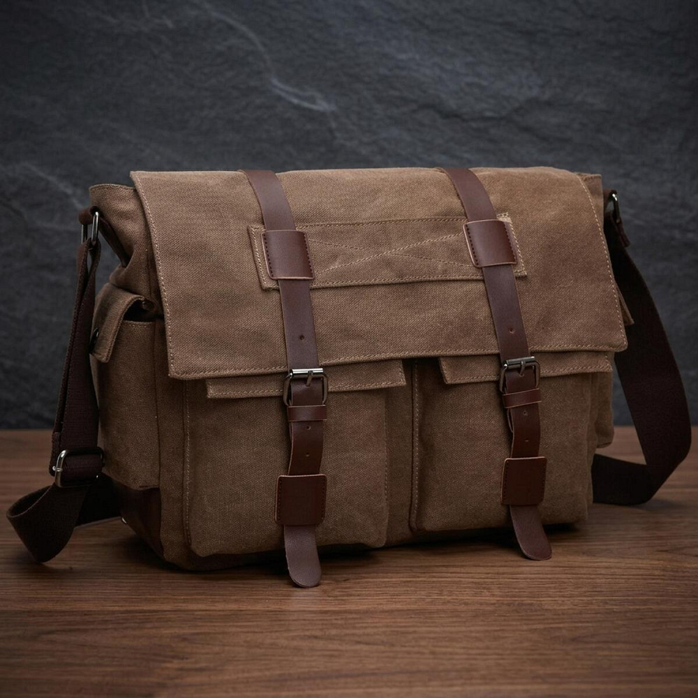 Сумка на плечо текстильная Vintage 20150 Коричневая Киев - изображение 10