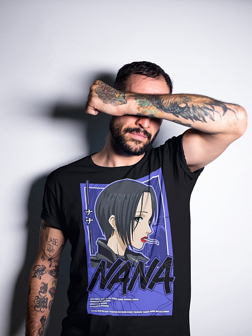 Футболка з аніме принтом Нана Осакі Блакк Стонес оверсайз (S/M/L) Чорний AnimeJ0534 Дніпро - фото 1