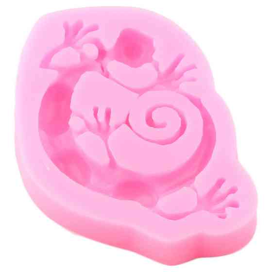 Молд силиконовый Ящерица 64 на 47 мм розовый Киев