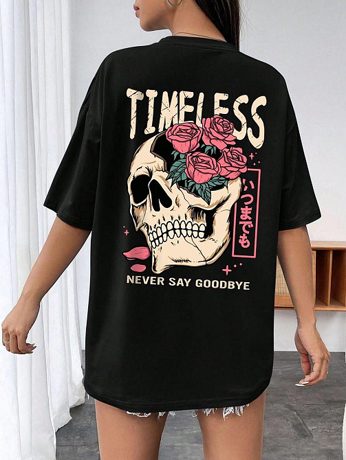 Футболка женская с принтом  42 Черная 2664082671 Днепр - изображение 1