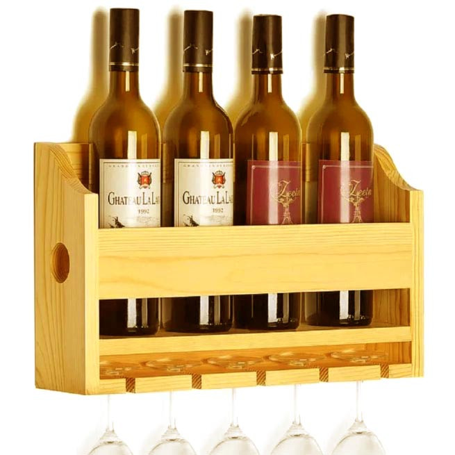 Настенная винная полка 