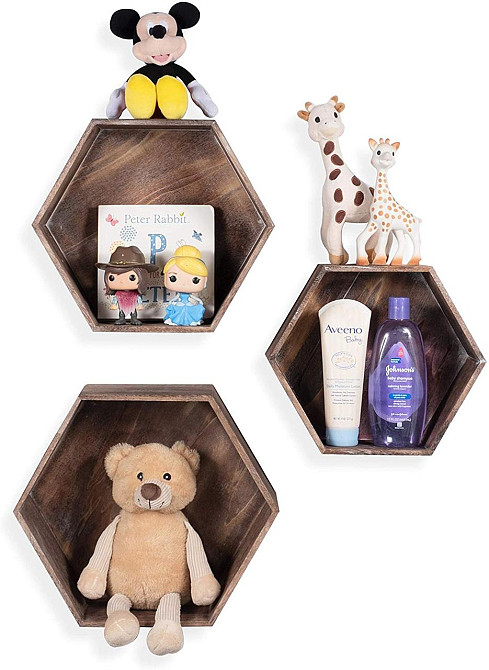 Набір настінних книжкових полиць "Алхімік" мокко Миколаїв - фото 2