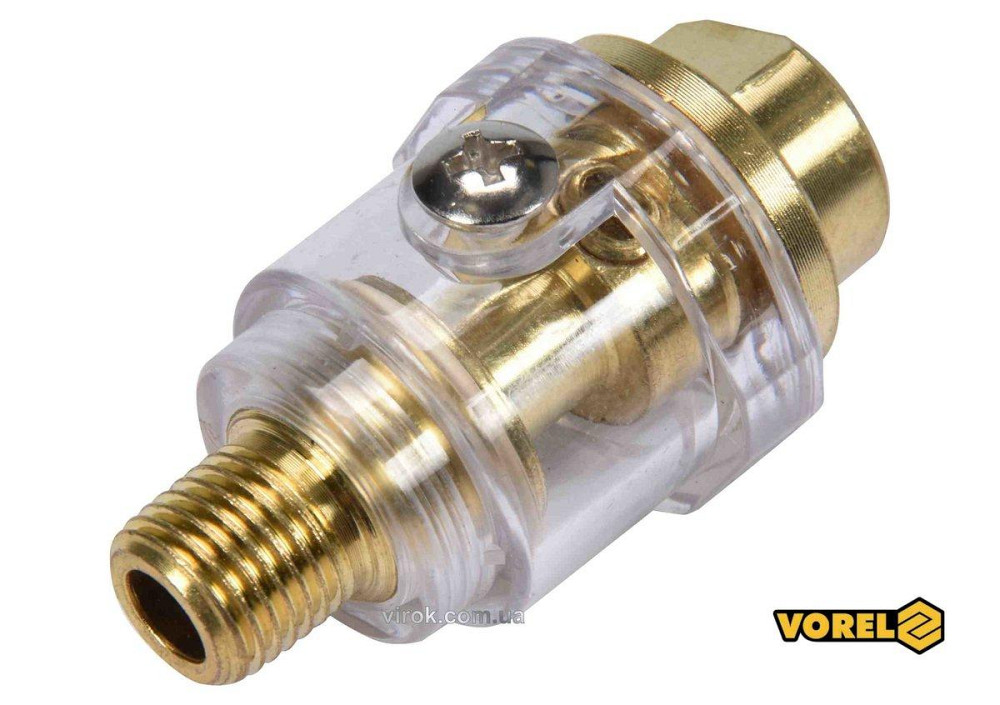 Маслянка для пневмоінструментів лінійна VOREL : 5 мл, 0.8 МПа, 1/4" [20/100] Одеса - фото 1