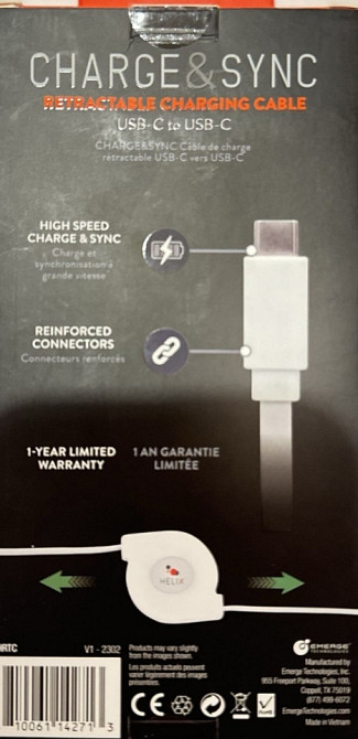 Кабель для зарядки выдвижной 1 м type с Харьков - изображение 1