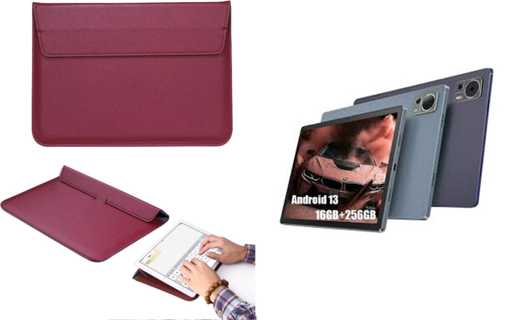 Чехол-конверт VitoCase для Ainuevo Tab S9, с функцией подставки для планшета Бордовый Киев - изображение 1