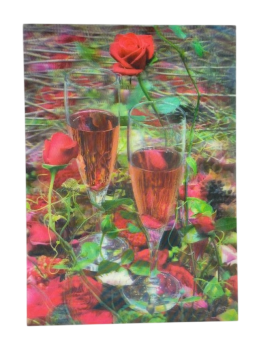 Листівка 3-D "Келих з трояндою" Рівне - фото 1