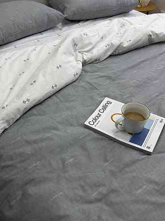 Ecotton Комплект постільної білизни Ecotton полуторний 150х215 см сіра Полоса 21205 Коломия