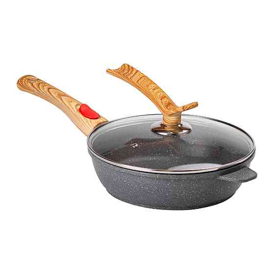 Глибока сковорода з кришкою Ø 24 см, сірий колір Київ