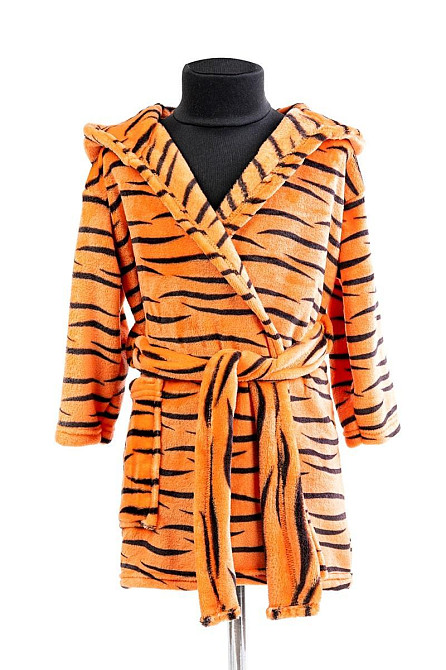 Халат дитячий теплий, оранжевий Тигреня топ Крохатушка одяг Київ - фото 8