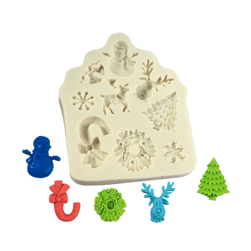 Молд новогодний силиконовый 79 на 98 мм серый Киев - изображение 6