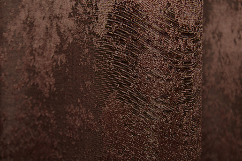 Комплект коротких штор VR-Textil Жаккард Sultan YL № 1204ш Коричнево-бордовый 130х170 см 2 шт (35-0077) Киев - изображение 6