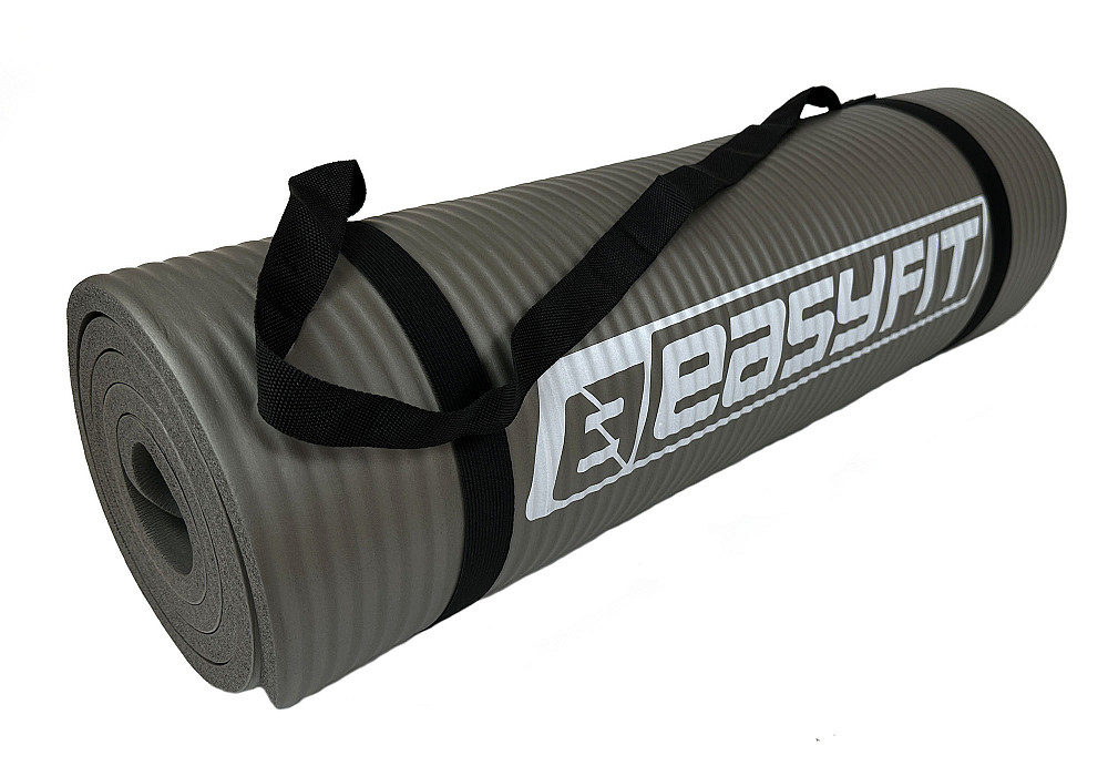 EasyFit Килимок для фітнесу та йоги EasyFit NBR 10 мм Сірий Коломыя - изображение 7