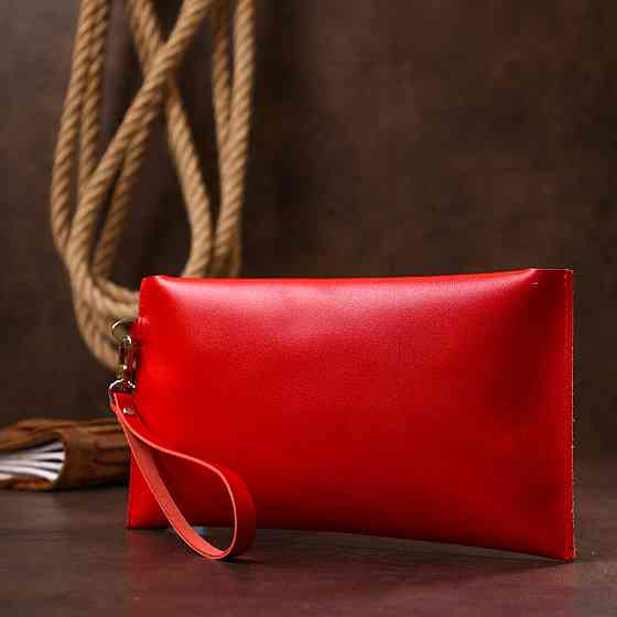 Жіноча шкіряна тревел-косметичка Shvigel 16421 Червоний Київ