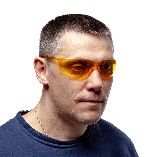 Окуляри захисні, жовті, лінзи полікарбонат, заушники полікарбонат, захист від удару INTERTOOL SP-0086 Київ - фото 5