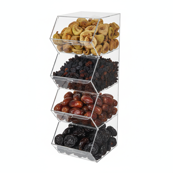 Диспенсер EKOSTAR вертикальный для мармеладов, снеков, орехов 4 ячейки Киев