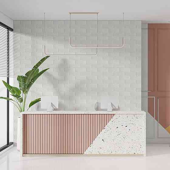 Біла самоклеюча 3D панель під цеглу Київ