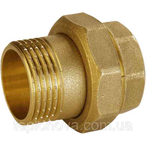 Сгон американка прямая латунная 3/4″ВР х 3/4″НР штампованная с резиновой прокладкой Б0810А VA Черновцы