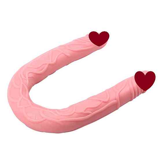 Двусторонний реалистичный фаллоимитатор Chisa HI BASIC, телесный Sex Aura Киев