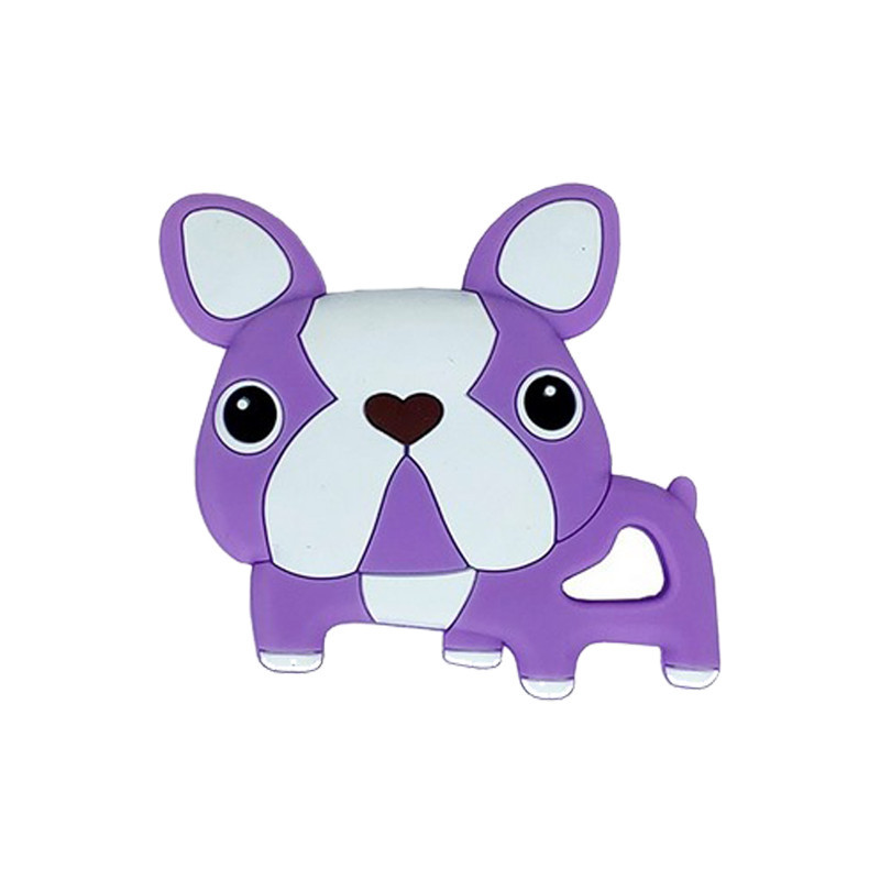 Силіконовий прорізувач "Бульдожка" MGZ-0414(Violet) фіолетовий, 8х1х8 см Вінниця - фото 1