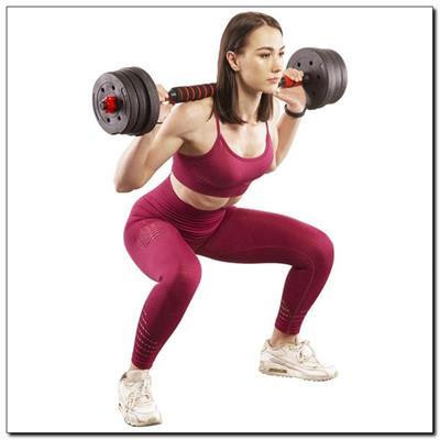 Набор штанга + гантели HMS SGР40 - 40 кг, черно-красный Киев - изображение 4