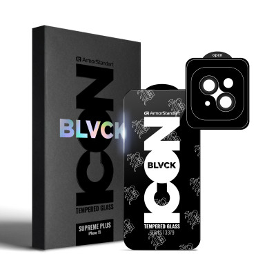 Скло захисне Armorstandart Supreme Plus Black Icon Apple iPhone 15 (ARM71137) Вінниця - фото 1
