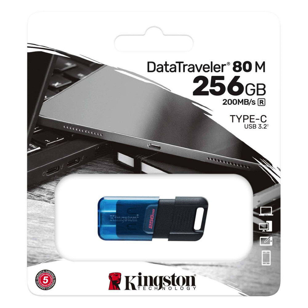 Флеш-пам'ять USB Type-C Kingston DataTraveler 80 DT80M/256GB (256GB, Type-C) Николаев - изображение 8