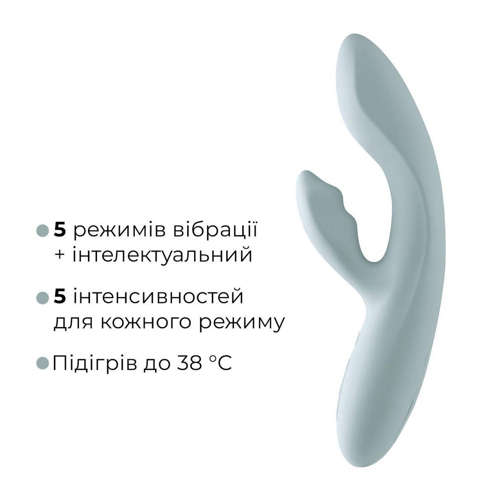 Смарт вібратор-кролик Svakom Chika, 2 незалежні мотори, підігрів до 38 °C Sex Aura Київ - фото 4