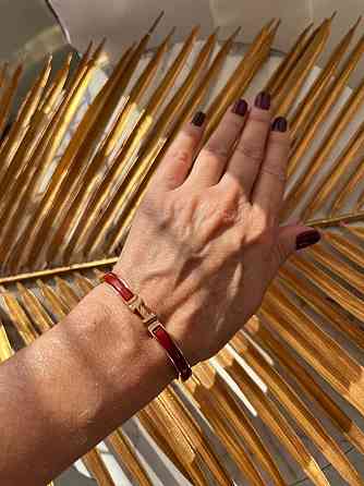 Браслет Hermes бордо, покрытие лимонное золото 18К, размер 16-17 Одесса