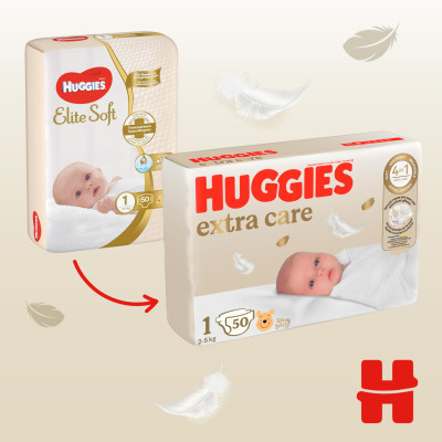Підгузки Huggies Extra Care Розмір 1 (2-5 кг) 50 шт (5029053564883) Вінниця - фото 10