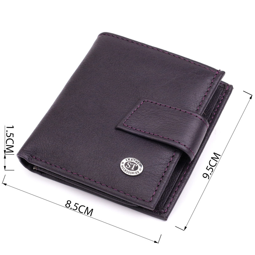 Компактний жіночий гаманець із натуральної шкіри ST Leather 22855 Коричневий Київ - фото 3