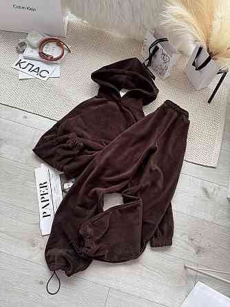 Жіночий стильний теплий костюм Двосторонній Фліс Шоколад, 46/48 Одеса