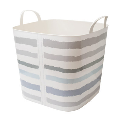 Корзина для хранения Алеана Практик с декором Голубые полоски 22 л (алн 127038/смужки блак) Винница - изображение 1