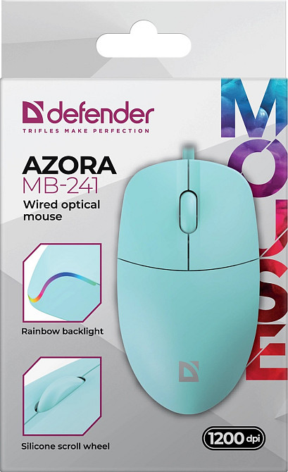 Миша Defender Azora MB-241 Blue (52243) (7130230) Київ - фото 5
