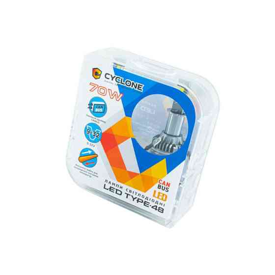 Автолампа LED H3 12V-24V Type 48 70W 5500K 18000L радіатор та вентилятор Мукачево