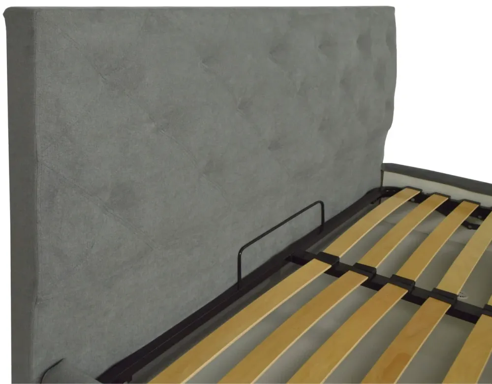 Ліжко Bristol VIP 120 х 190 см Aston 16 З додатковою металевою цільнозварною рамою Сірий Київ - фото 3