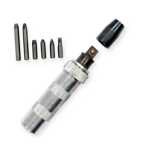 Отвертка с битами ударно-поворотная 1/2 + 6 бит CrV (футляр) Мукачево