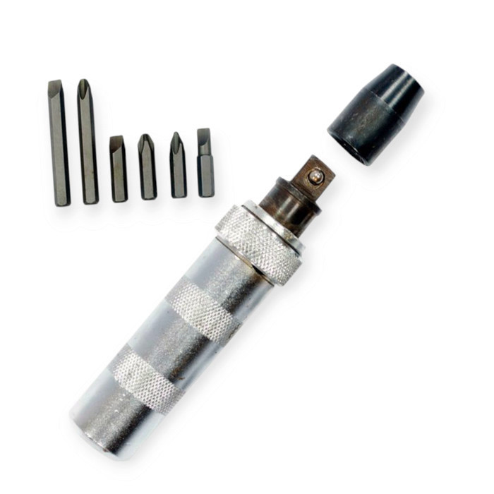 Отвертка с битами ударно-поворотная 1/2 + 6 бит CrV (футляр) Мукачево - изображение 1