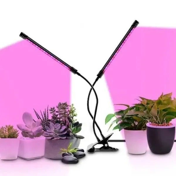 Фітолампа для рослин світлодіодна Plant Grow Light 2 з таймером, на 2 головки, для розсади та квітів Київ - фото 3